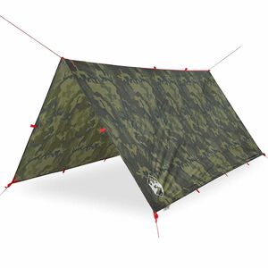 vidaXL B&acirc;che de camping camouflage 306x306 cm imperm&eacute;able