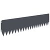 vidaXL Bordure de Pelouse 10 pc 103 x 25 cm Acier Anthracite
