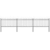 vidaXL Cl&ocirc;ture de jardin avec dessus en forme de lance en acier 537 x 100 cm Noir