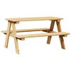 vidaXL Table avec bancs pour enfants IRUN 90x79,5x50 cm bois massif