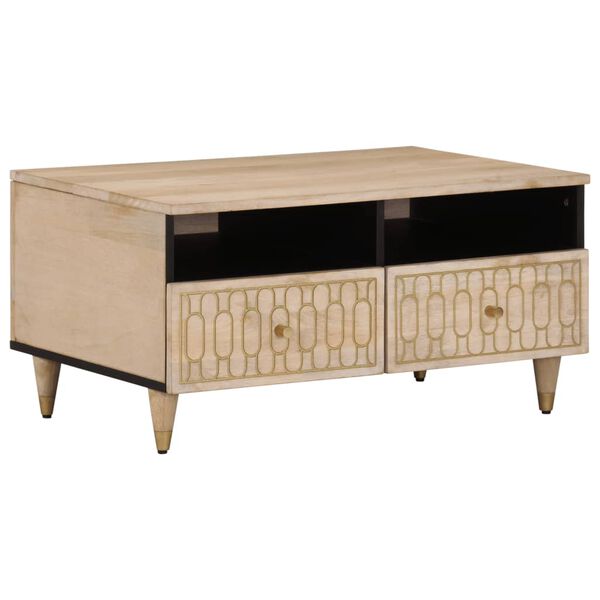 vidaXL Table basse 80x54x40 cm bois de manguier massif