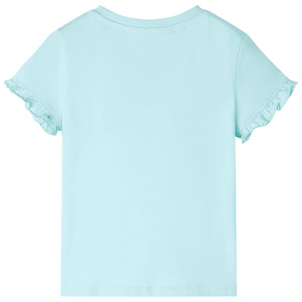 T-shirt enfants &agrave; manches courtes aqua clair 140
