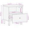 vidaXL Tables de chevet 2 pcs noir 40x33x46 cm bois de manguier solide