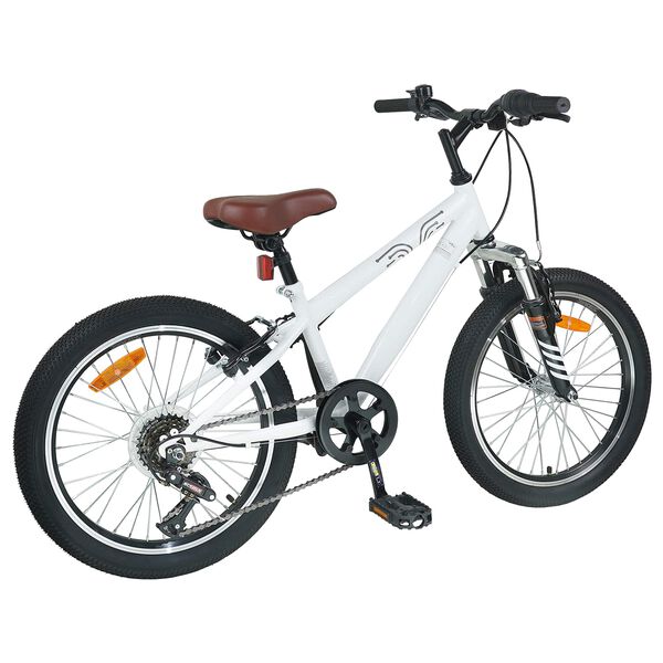 vidaXL Kids Mountain Bike 20 Pouces 6-Speed pour 5-8 ans Blanc