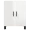 vidaXL Buffet Blanc brillant 69,5x34x90 cm Bois d'ing&eacute;nierie