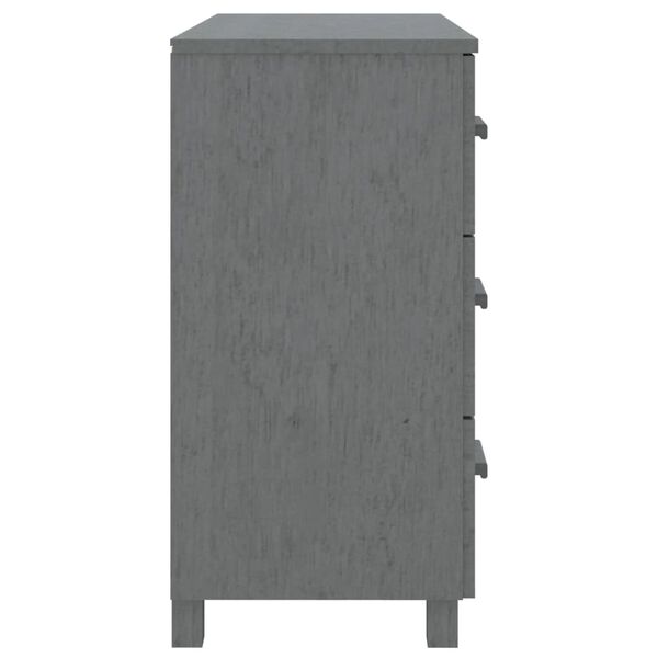 vidaXL Buffet HAMAR Gris foncé 90x40x80 cm Bois massif de pin