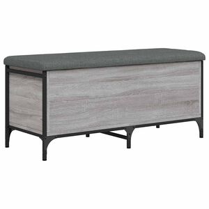 vidaXL Banc de rangement sonoma gris 102x42x45 cm bois d'ing&eacute;nierie