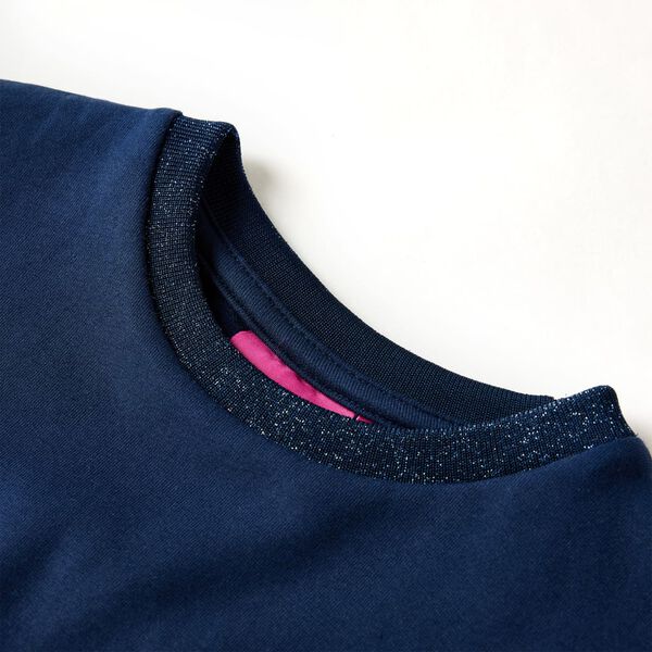 Robe pour enfants à manches longues bleu marine 104