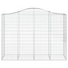 vidaXL Paniers à gabions arqués 18 pcs 200x50x140/160 cm Fer galvanisé