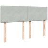 vidaXL Sommier &agrave; lattes de lit et matelas Gris clair 140x200cm Velours