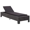 vidaXL Transat avec coussin Noir R&eacute;sine tress&eacute;e