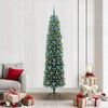 vidaXL Sapin de No&euml;l artificiel Vert 210 cm PVC et acier et plastique