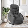 vidaXL Fauteuil de massage inclinable Gris foncé Tissu