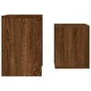 vidaXL Tables basses gigognes 2 pcs ch&ecirc;ne marron bois d'ing&eacute;nierie