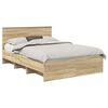 vidaXL Cadre de lit Ch&ecirc;ne Sonoma 140 x 200 cm Bois d'ing&eacute;nierie