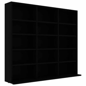 vidaXL Armoire &agrave; CD Noir 100x23x89,5 cm Agglom&eacute;r&eacute;