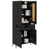 vidaXL Haut Armoire avec tiroir 2 pcs Ch&ecirc;ne noir Bois d'ing&eacute;nierie