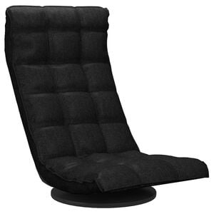 vidaXL Chaise pivotante de sol Noir Tissu