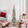 vidaXL Sapin de No&euml;l artificiel Blanc 120 cm PVC, m&eacute;tal et plastique