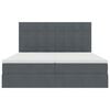 vidaXL Lit de Rangement avec matelas Gris fonc&eacute; 200 x 200 cm Velours