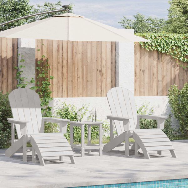 vidaXL Mobilier de jardin lounge 2 pcs Blanc 74 x 82 x 90 cm Plastique