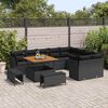 vidaXL Ensemble de canap&eacute; de jardin 12 pcs Noir polyrotin