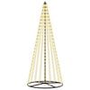 vidaXL Arbre de No&euml;l LED 235 cm 500 LED Blanc chaud Fer Noir