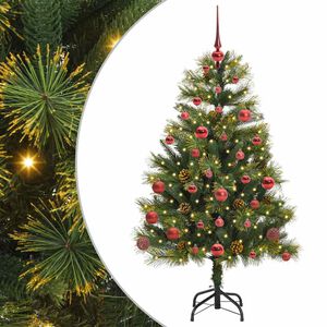 vidaXL Sapin de No&euml;l artificiel avec branches pliables et c&ocirc;nes 150 cm