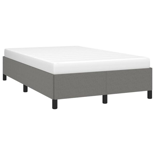 vidaXL Cadre de lit sans matelas gris fonc&eacute; 120x190 cm tissu