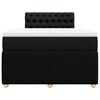 vidaXL Sommier &agrave; lattes de lit avec matelas Noir 120x200 cm Tissu