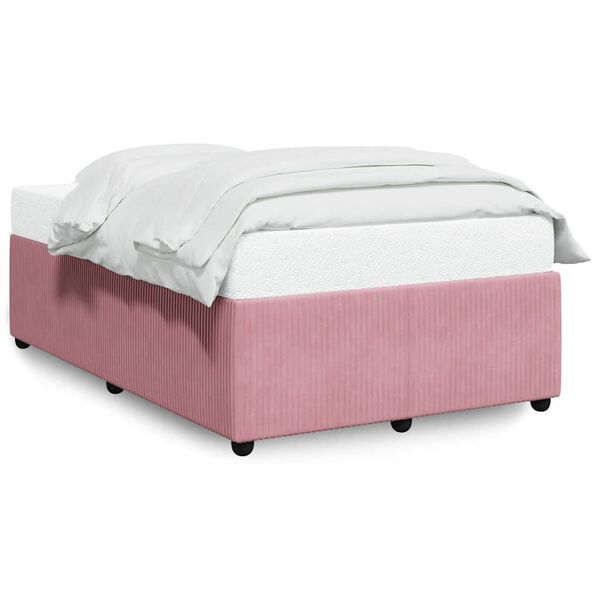 vidaXL Cadre de lit sans matelas rose 120x200 cm velours