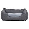 vidaXL Lit pour chiens Gris 65x50x20 cm Aspect de lin Polaire