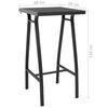 vidaXL Ensemble de bar de jardin 3 pcs Noir