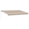 vidaXL Cadre d'auvent Beige 250 x 200 cm Polyester avec rev&ecirc;tement PU
