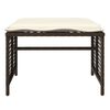 vidaXL Salon de jardin avec coussins 4 pcs marron r&eacute;sine tress&eacute;e verre