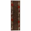 vidaXL Tapis Couloir FLORNES Tiss&eacute; Marron PP 7 mm