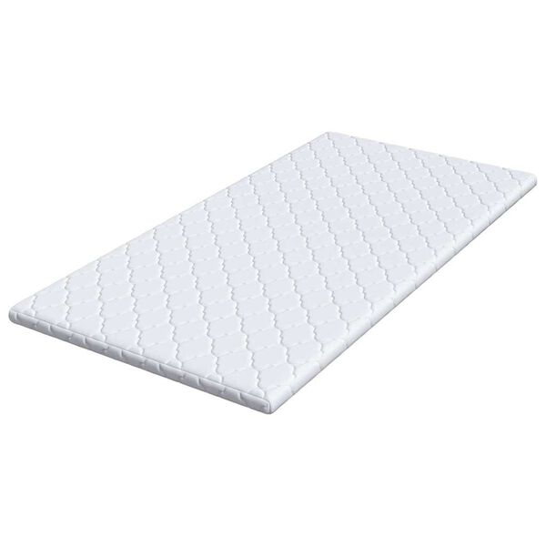 vidaXL Surmatelas en Coco Blanc 90 x 190 cm Tissu jacquard