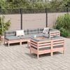 vidaXL Salon de jardin 8 pcs avec coussins sapin douglas solide