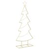 vidaXL Sapin de No&euml;l en m&eacute;tal avec support KUOPIO 125 cm Acier Dor&eacute;