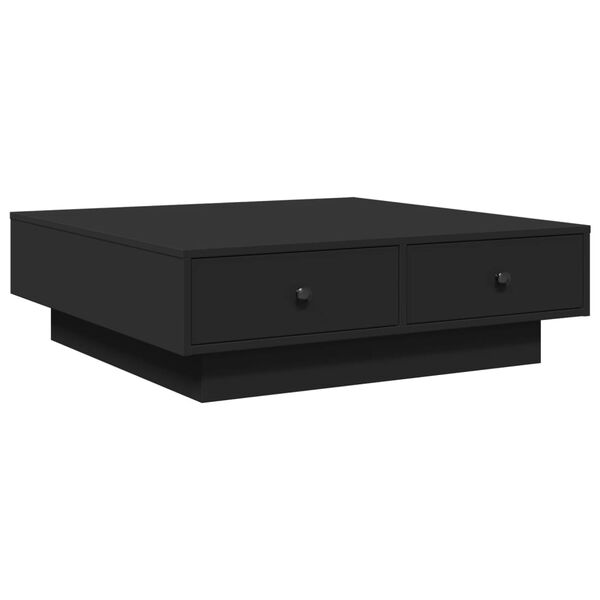 vidaXL Table basse Noir 90x90x28 cm Agglom&eacute;r&eacute;