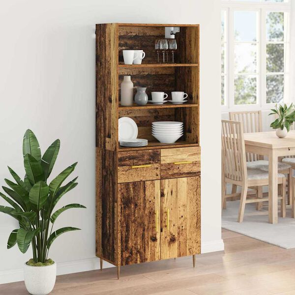 vidaXL Haut Armoire Bois ancien 69,5 x 34 x 180 cm Bois d'ing&eacute;nierie