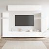 vidaXL Ensemble de meubles TV 8 pcs Blanc Bois d'ing&eacute;nierie