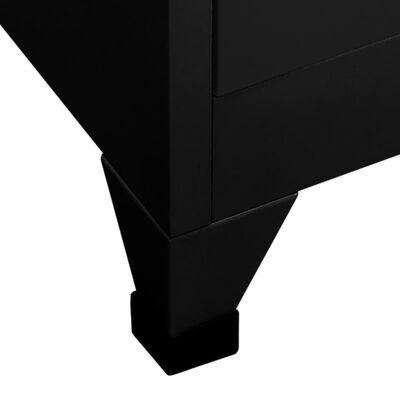 vidaXL Armoire à casiers Noir 90x40x180 cm Acier