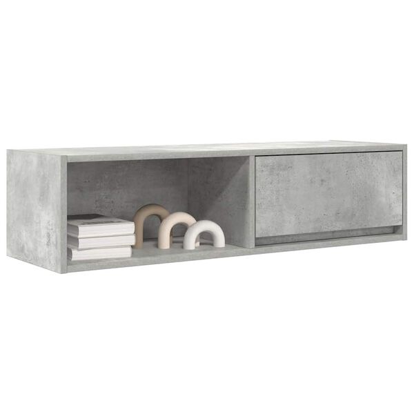 vidaXL Meubles TV 2 pcs gris b&eacute;ton 100x31x25,5 cm bois d'ing&eacute;nierie