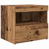 vidaXL Cabinet de chevet avec tiroir 2 pcs Bois ancien 50 x 40 x 45 cm