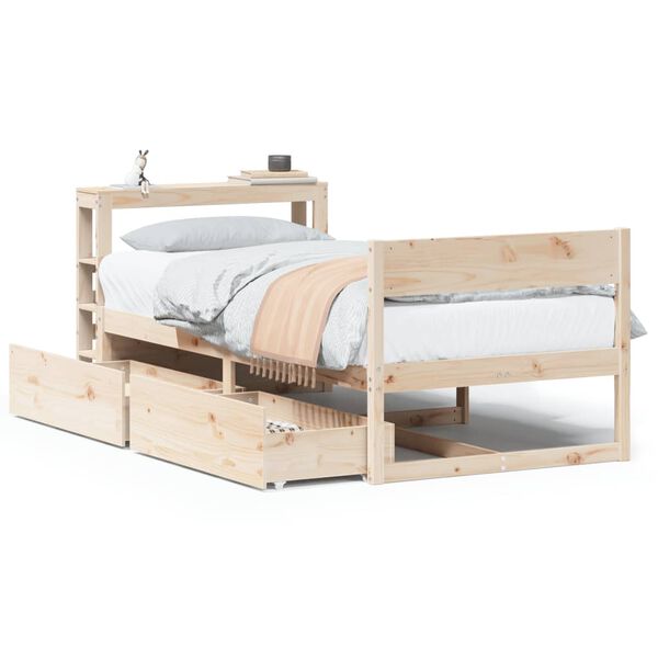 vidaXL Cadre de lit sans matelas 90x190 cm bois de pin massif