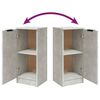 vidaXL Buffets 2 pcs Gris béton 30x30x70 cm Bois d'ingénierie