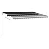 vidaXL Auvent automatique et capteur de vent LED 450x350 cm Anthracite