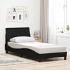 vidaXL Cadre de lit sans matelas Hanko noir 90x200 cm tissu