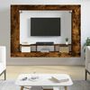 vidaXL Meuble TV ch&ecirc;ne fum&eacute; 152x22x113 cm bois d'ing&eacute;nierie